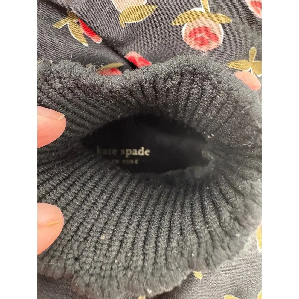 Kate Spade Cocoon Snow Boots Black 5.5 Womens